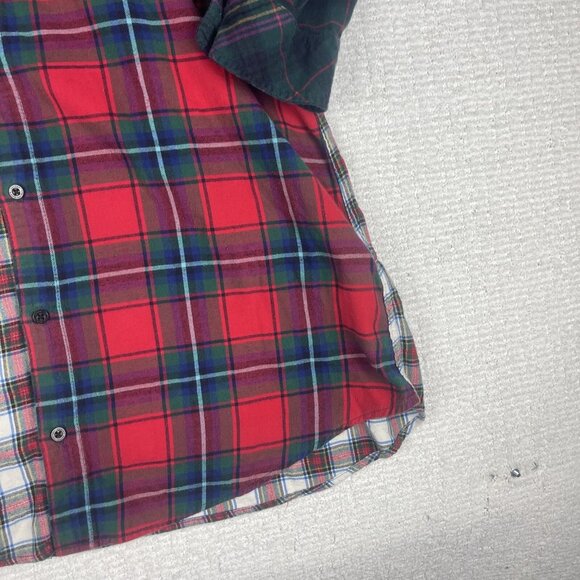 Lauren Ralph Lauren Plaid Cotton Shirt Dress Check Sz M Multicolor Retro - Picture 5 of 16